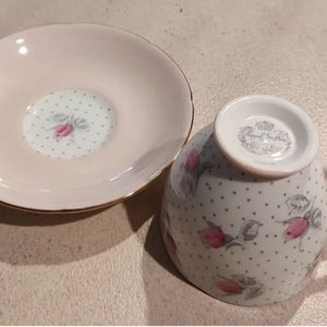 Royal Grafton England Bone China Tea Cup And Saucer Set Pink Colored all Floral